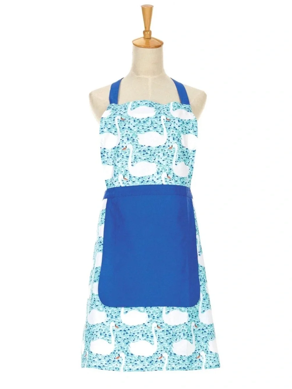 Blue Swan Lake Print Apron NEW